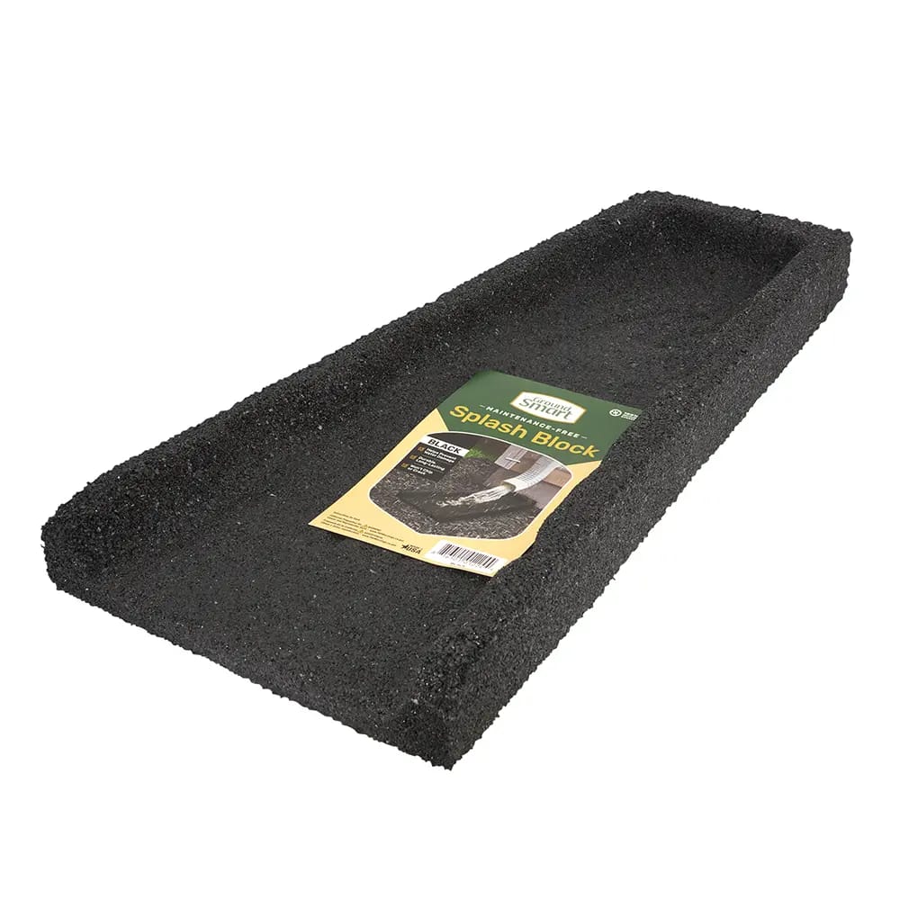 Ground Smart Rubber Splash Block, Black