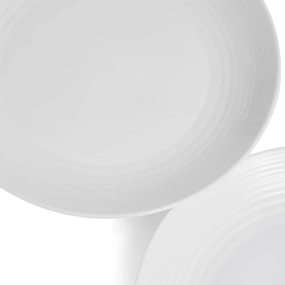 Gordon Ramsay Maze 8" Dinner Plate, White, Set of 4