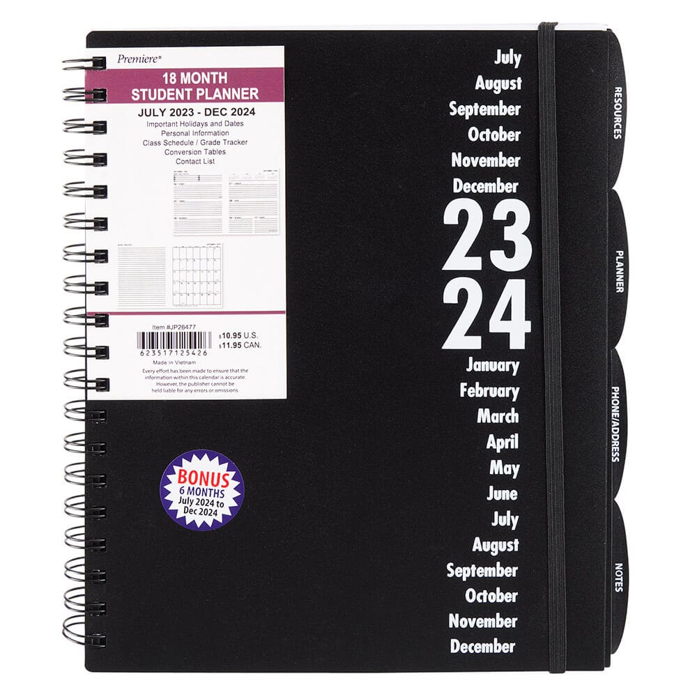 2023-2024 Premiere 18 Month Student Planner, 10"