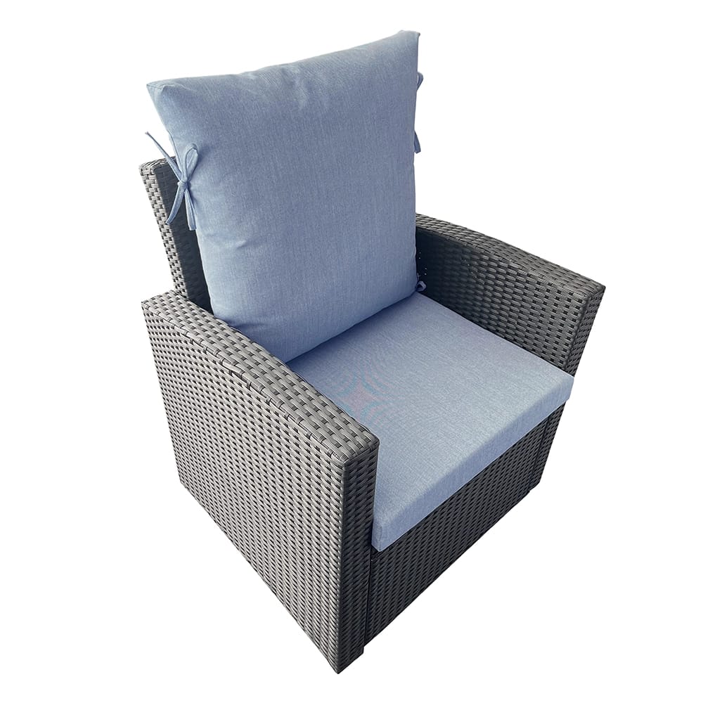 OutdoorLiving Furnishings Acrylic High Back Patio Cushion with 3M Scotchgard, Denim