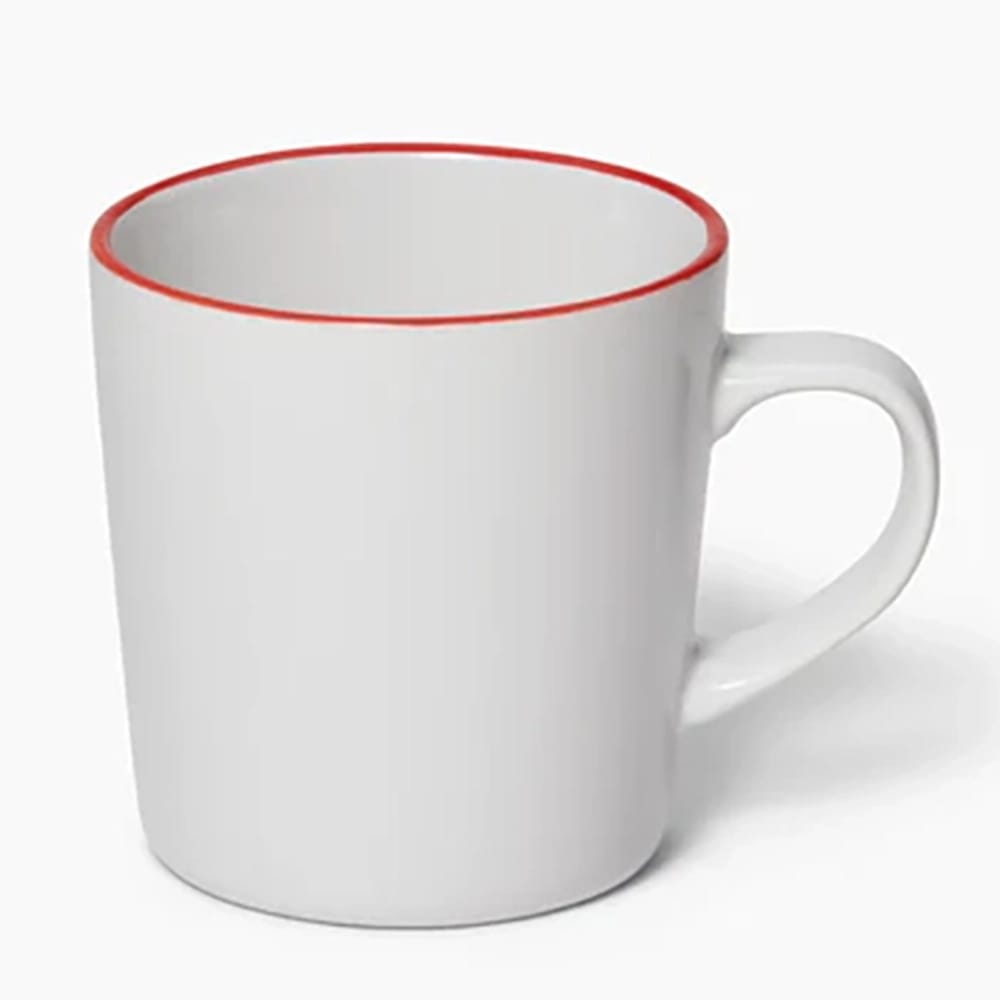 Leeway Mug, Red Stripe, Set of 4