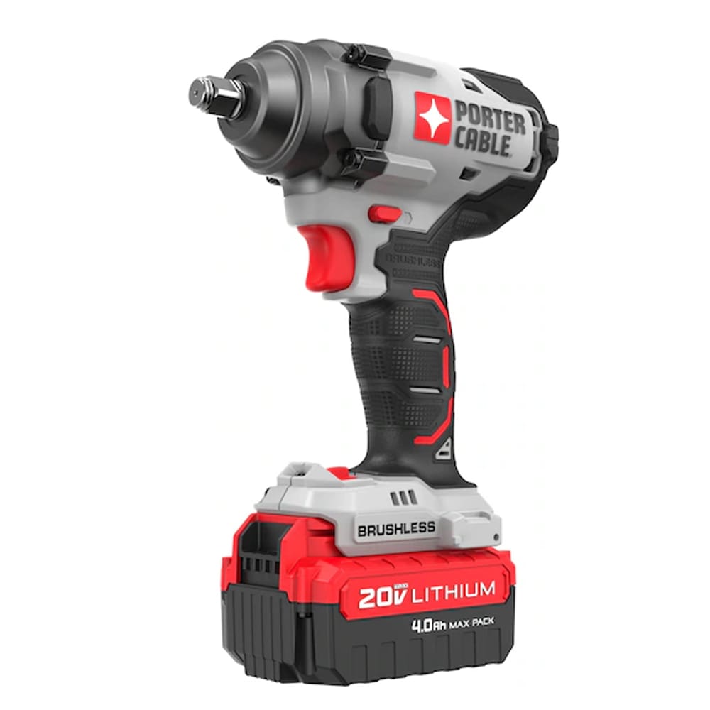Porter Cable 20V MAX* Brushless Impact Wrench Kit, 1/2”