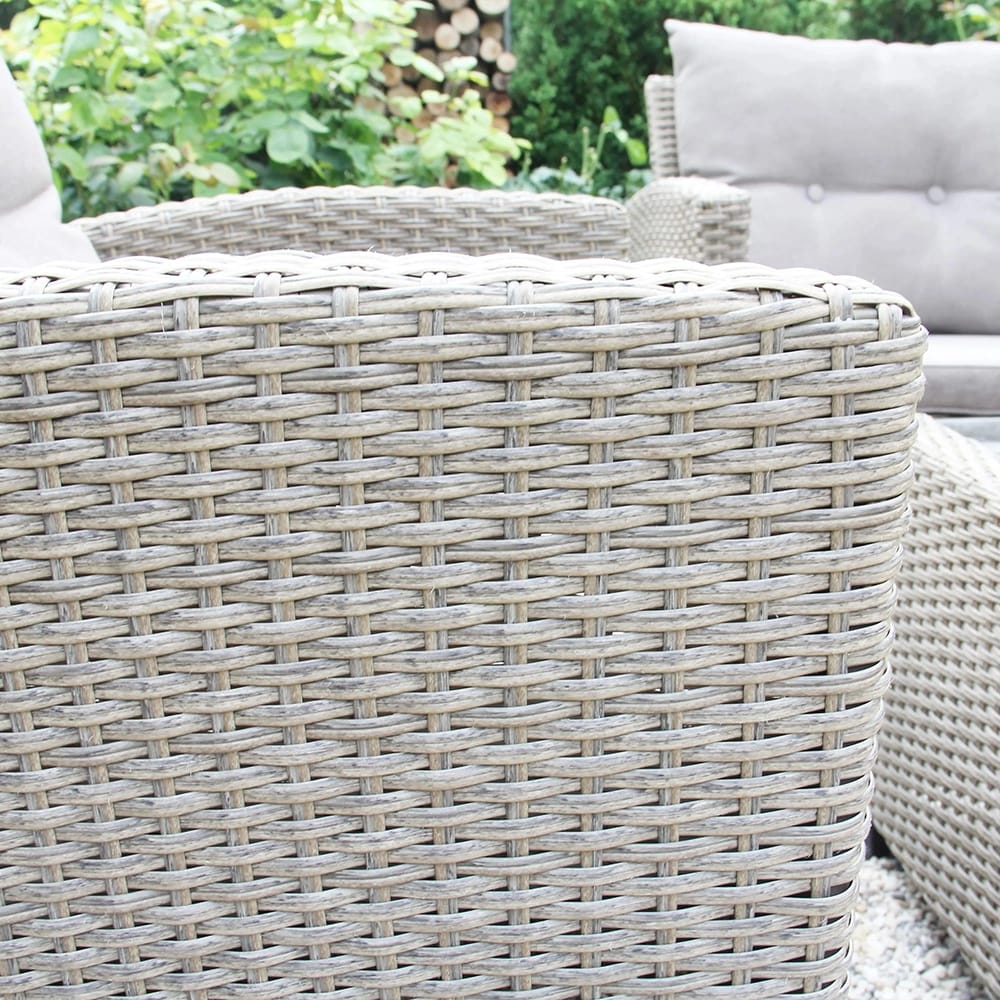 Outdoor 4-Piece Resin Wicker Patio Set, Brown/Light Brown
