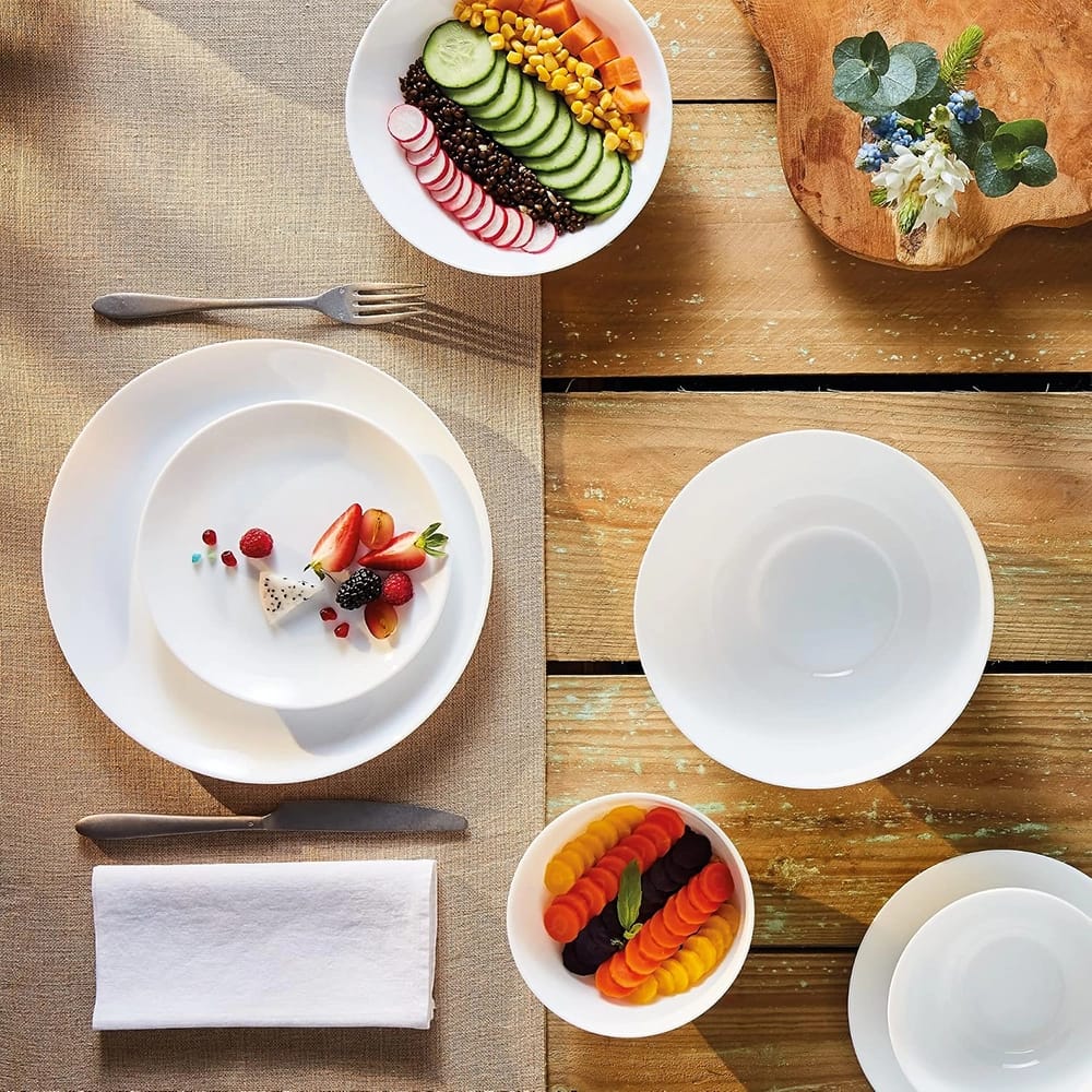 Luminarc 19-Piece Opal Glass Dishware Set