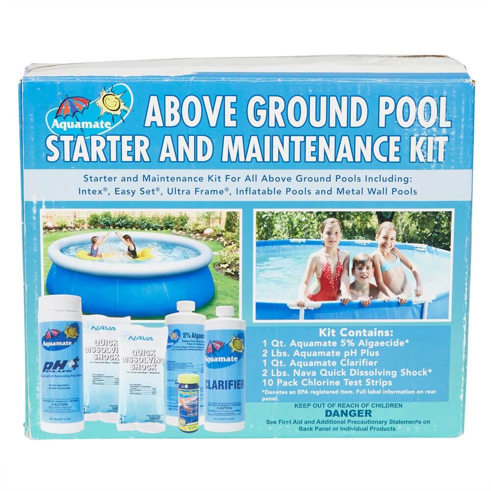 Aquamate Above Ground Pool Starter and Maintenance Kit, 5-piece