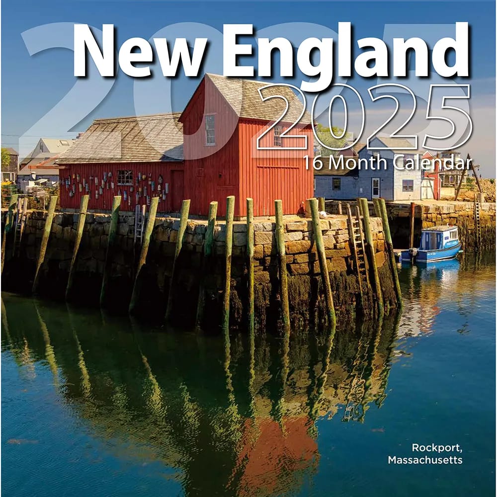 2025 New England Themed 16 Month Wall Calendar, 12"