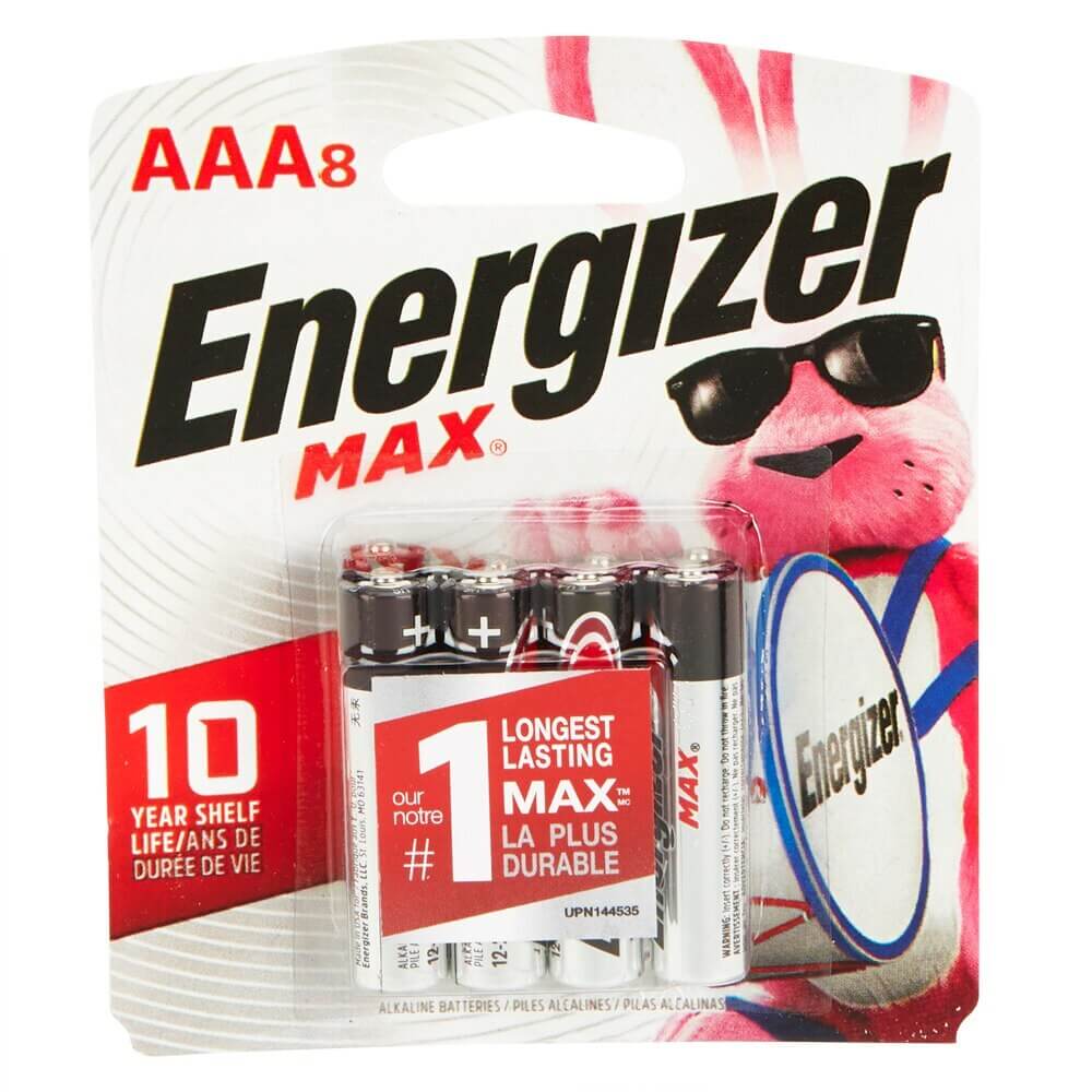 Energizer Max Alkaline AAA Batteries, 8-Count