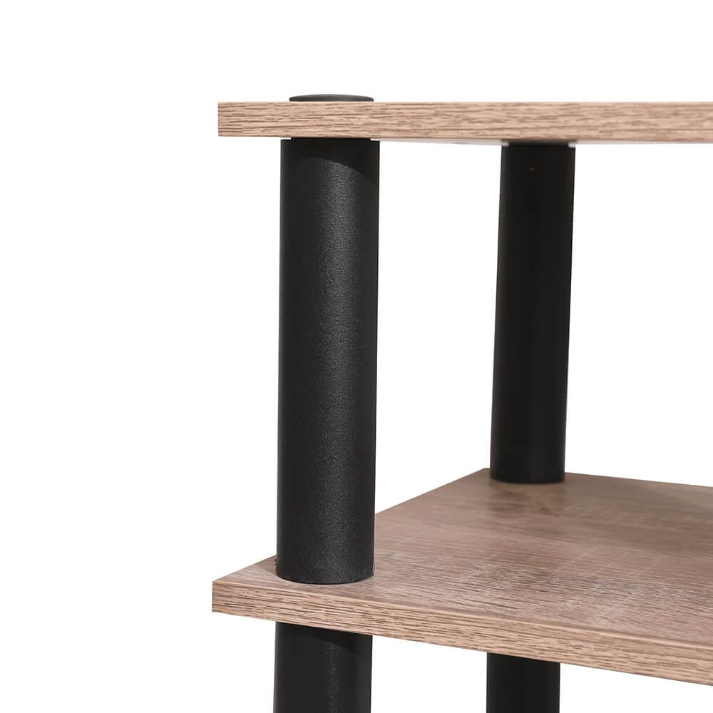 Turn-N-Tube End Table, Set of 2, Oak/Black