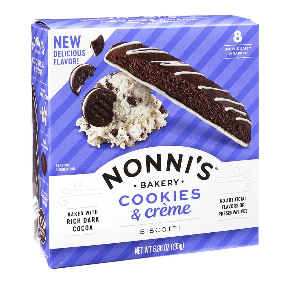 Nonni's Cookies & Creme Biscotti, 8 pk, 6.88 oz