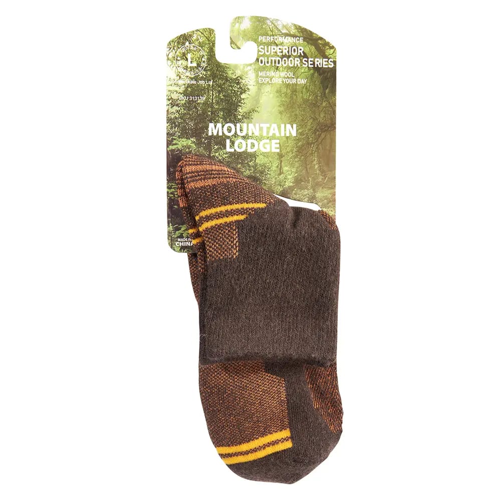 Mountain Lodge Men's Performance Outdoor Series Merino Wool Hiker Socks