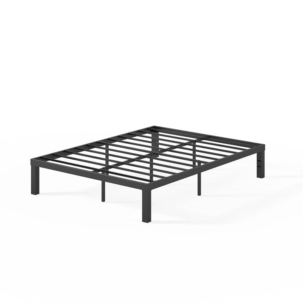 Zinus Luis 14" Quick Lock Metal Platform Bed, Black, Queen