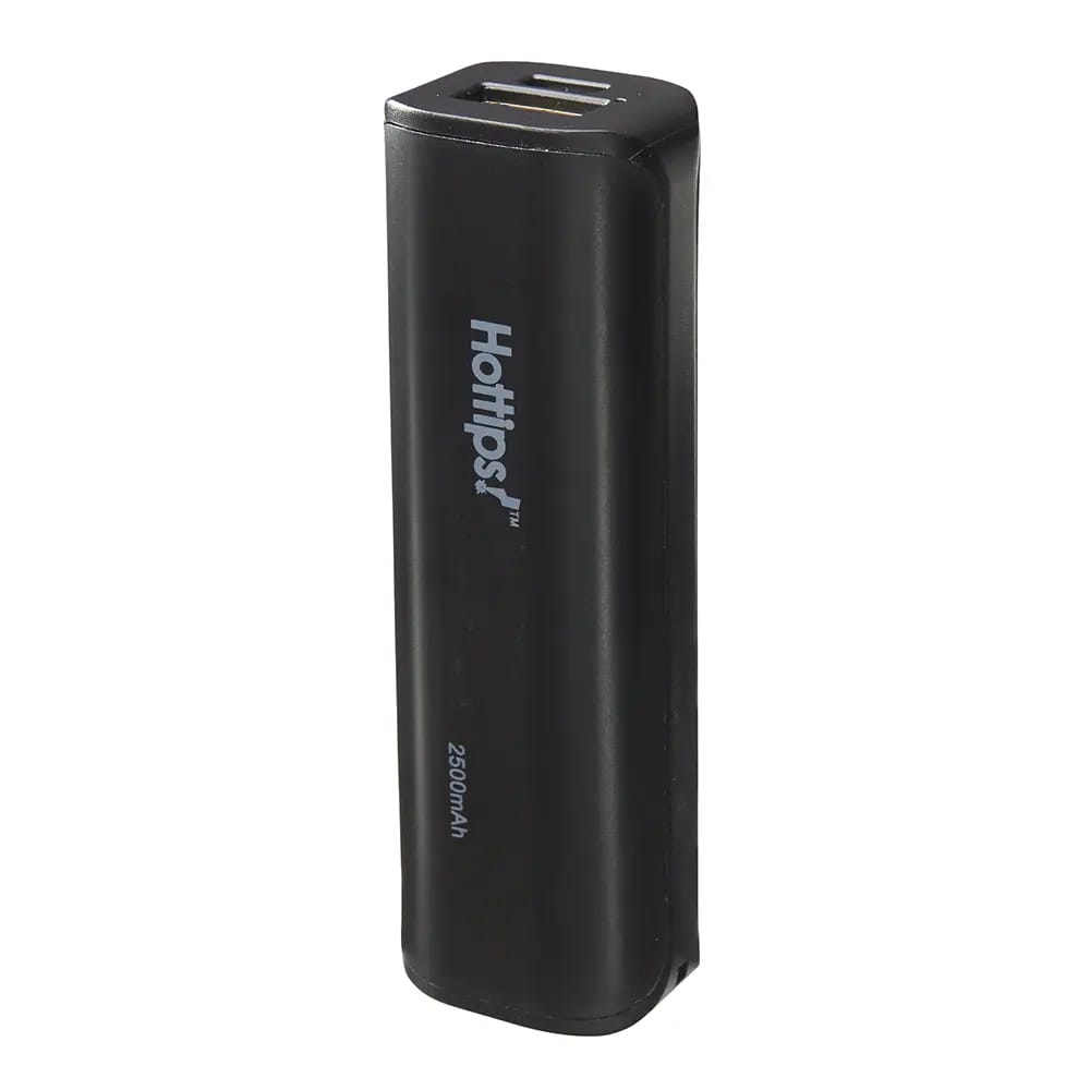 Hot Tips Power Bank, Black, 2500 mAh