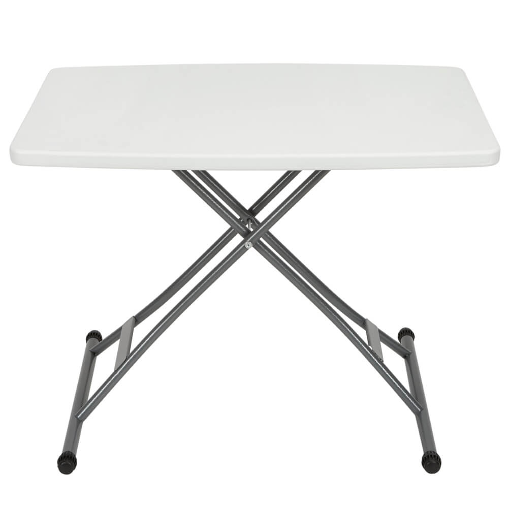 Enduro Adjustable White Folding Table, 20” x 30”, image size:1000x1000