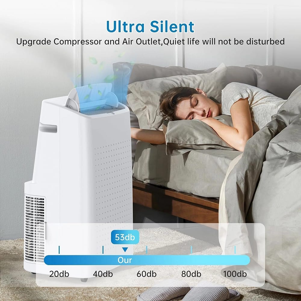 DENBIG 15,000 BTU ASHRAE Portable Air Conditioner, White