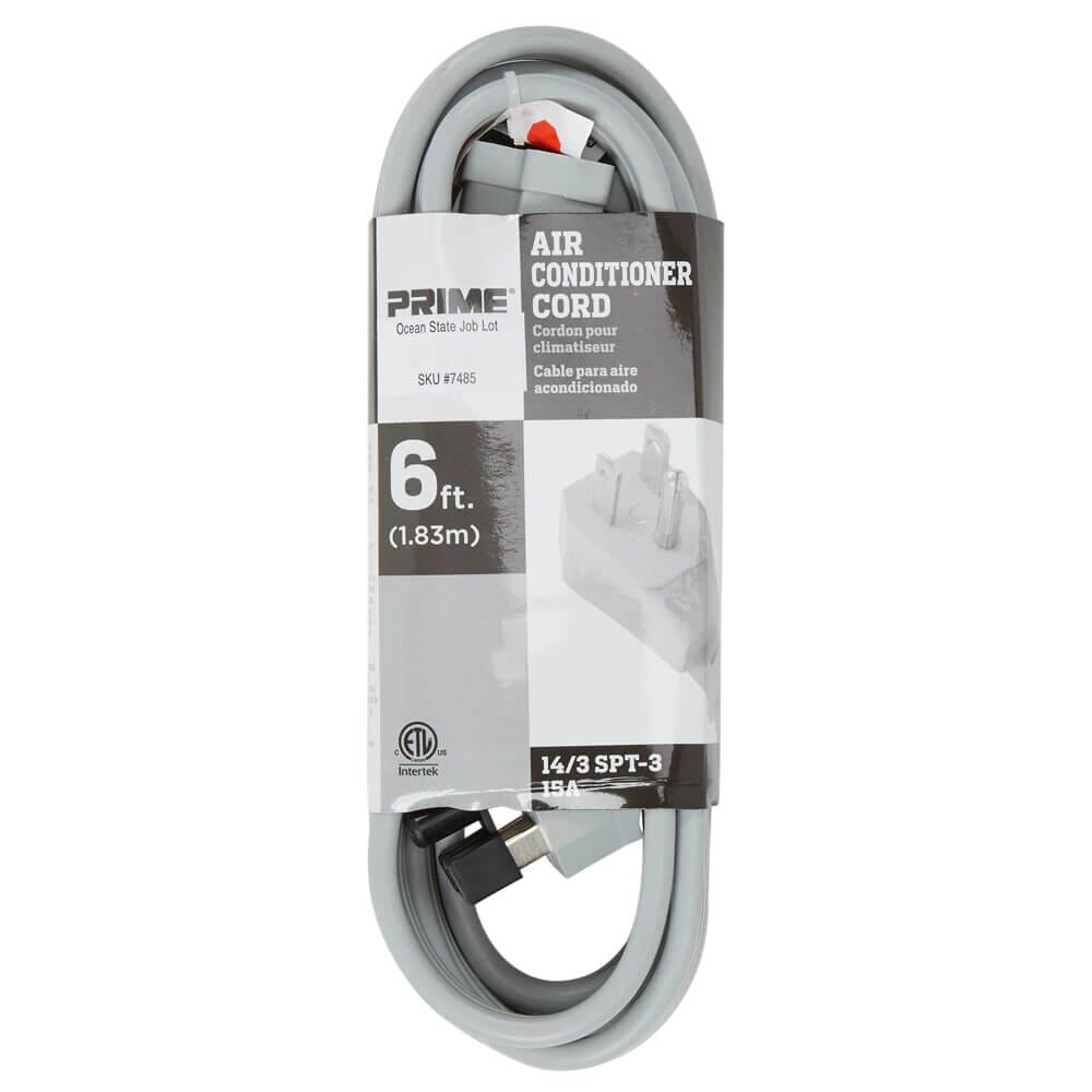 Prime Air Conditioner Extension Cord, 6'