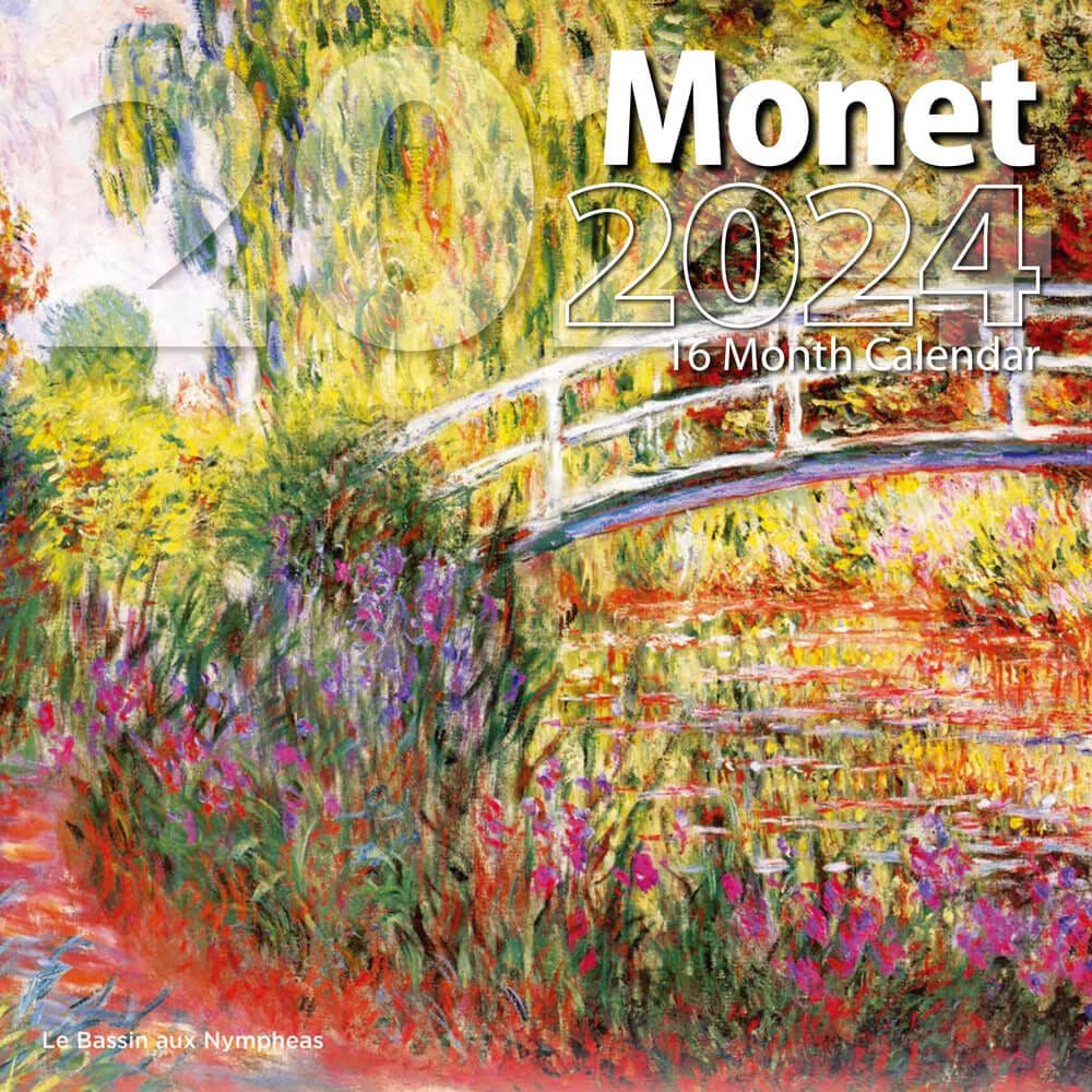 2024 Monet Themed 16 Month Calendar, 12"