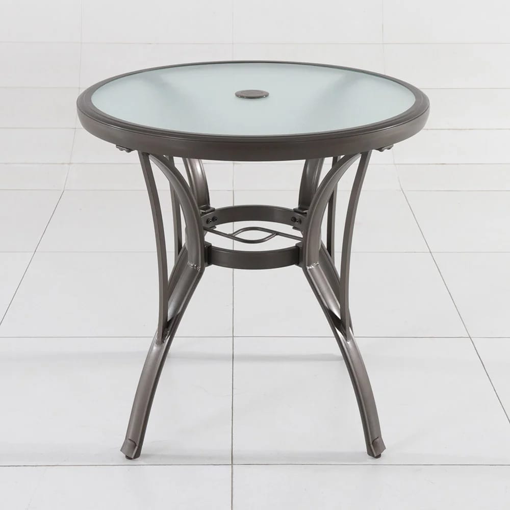 28" Aluminum Bistro Table, Brown