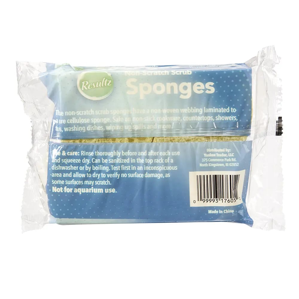 Resultz Non-Scratch Sponge, 4 Count