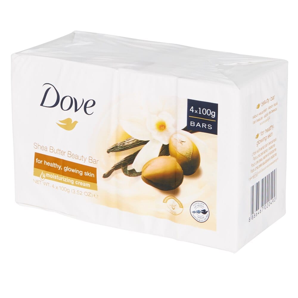 Dove Shea Butter Beauty Bar Soap, 4-Count