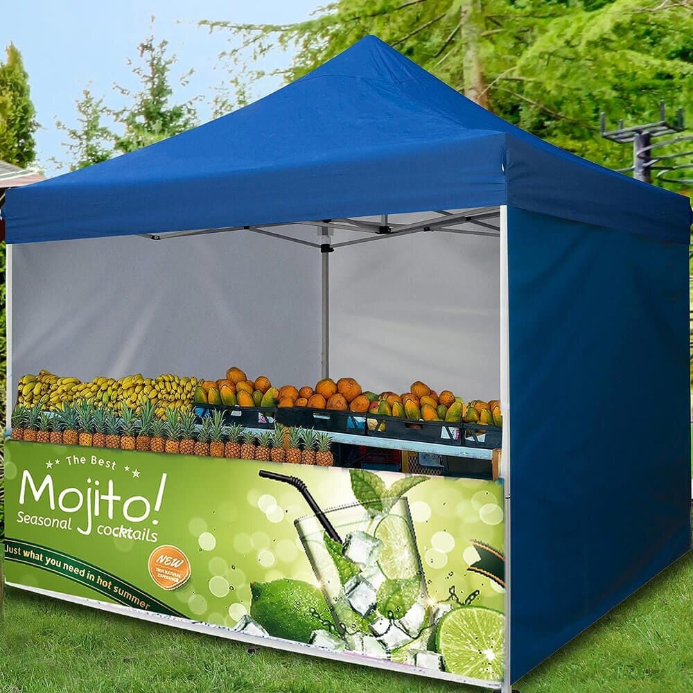 10' x 10' Pop-Up Canopy Tent with 5 Sidewalls, Royal Blue