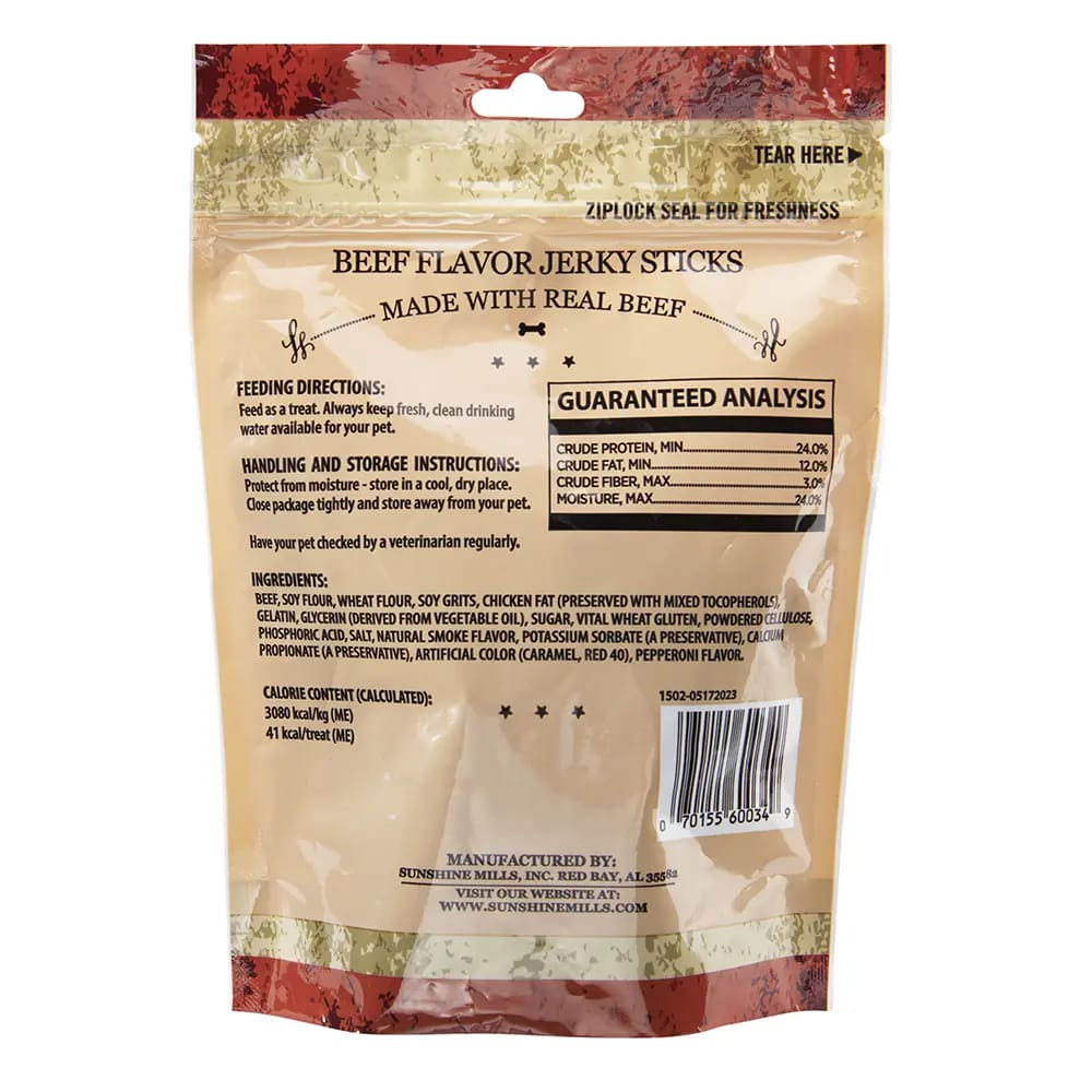 Old Glory Beef Flavor Jerky Stick Dog Treats, 6 oz