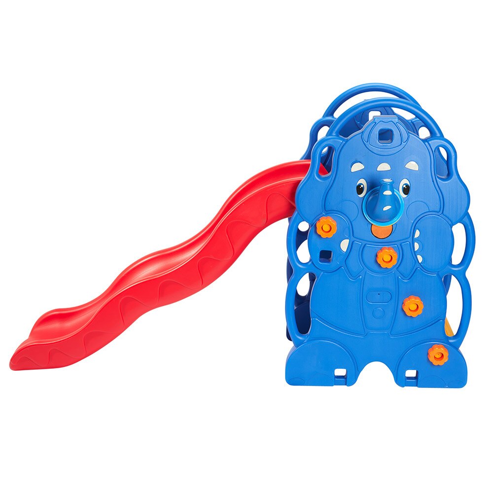 Prextex Kids’ Elephant Play Slide With Basketball Hoop