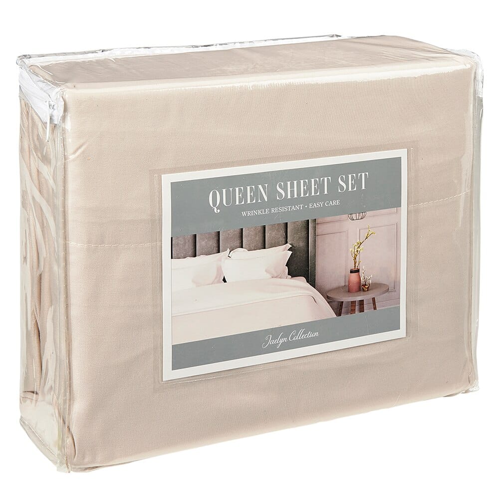 Jaclyn Collection Microfiber Queen Sheet Set, 4 Piece