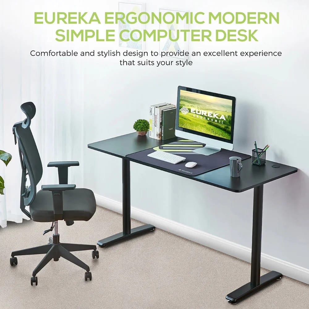 Eureka Ergonomic Computer Desk, Black