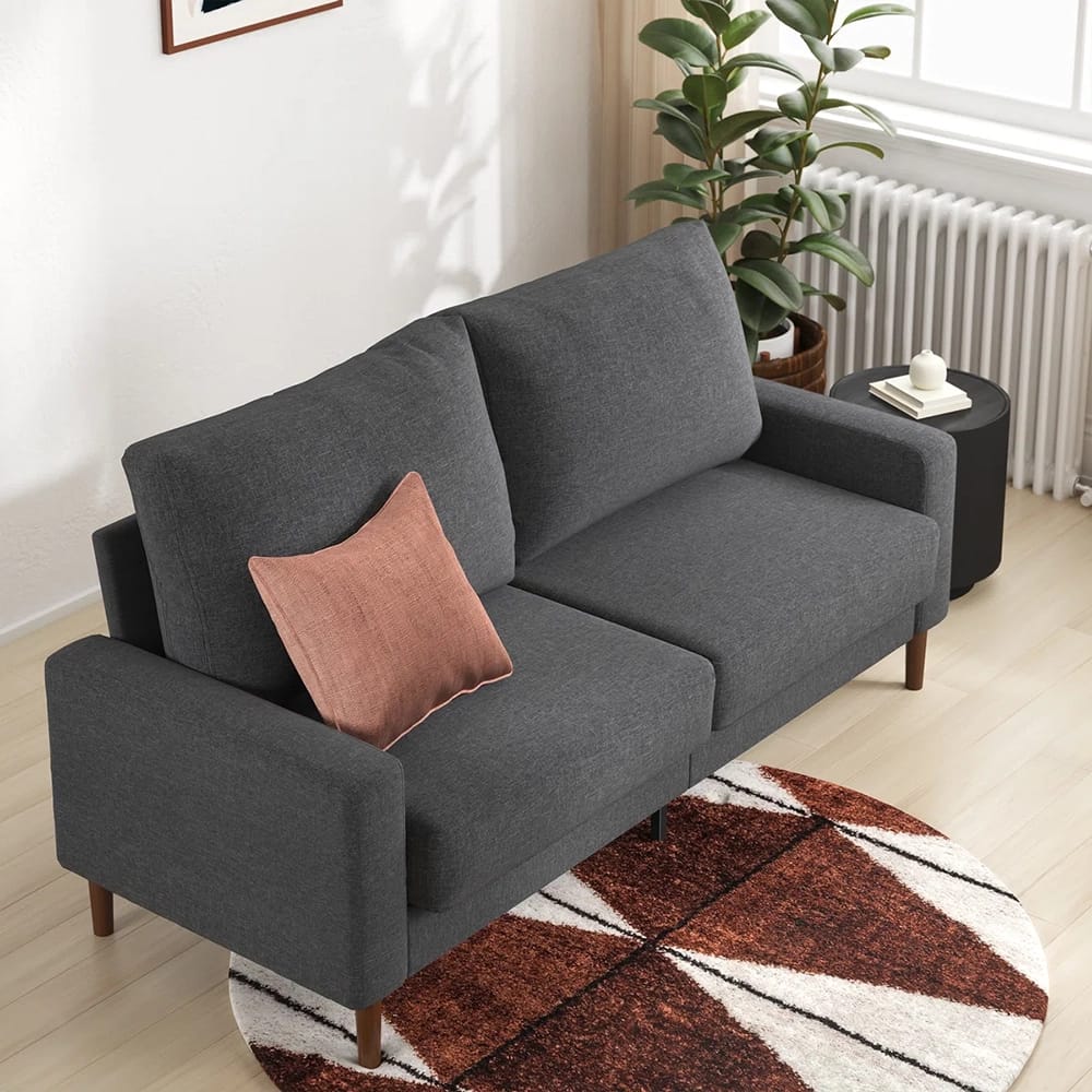 Zinus Colton Upholstered Sofa, Dark Gray