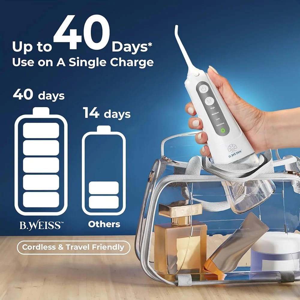 B. WEISS Portable Water Flosser, White