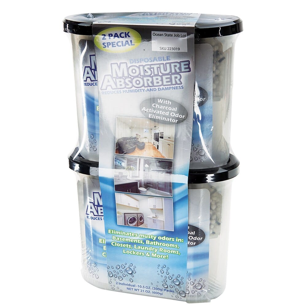 Moisture Absorber and Odor Eliminators with Activated Charcoal, 2-Count