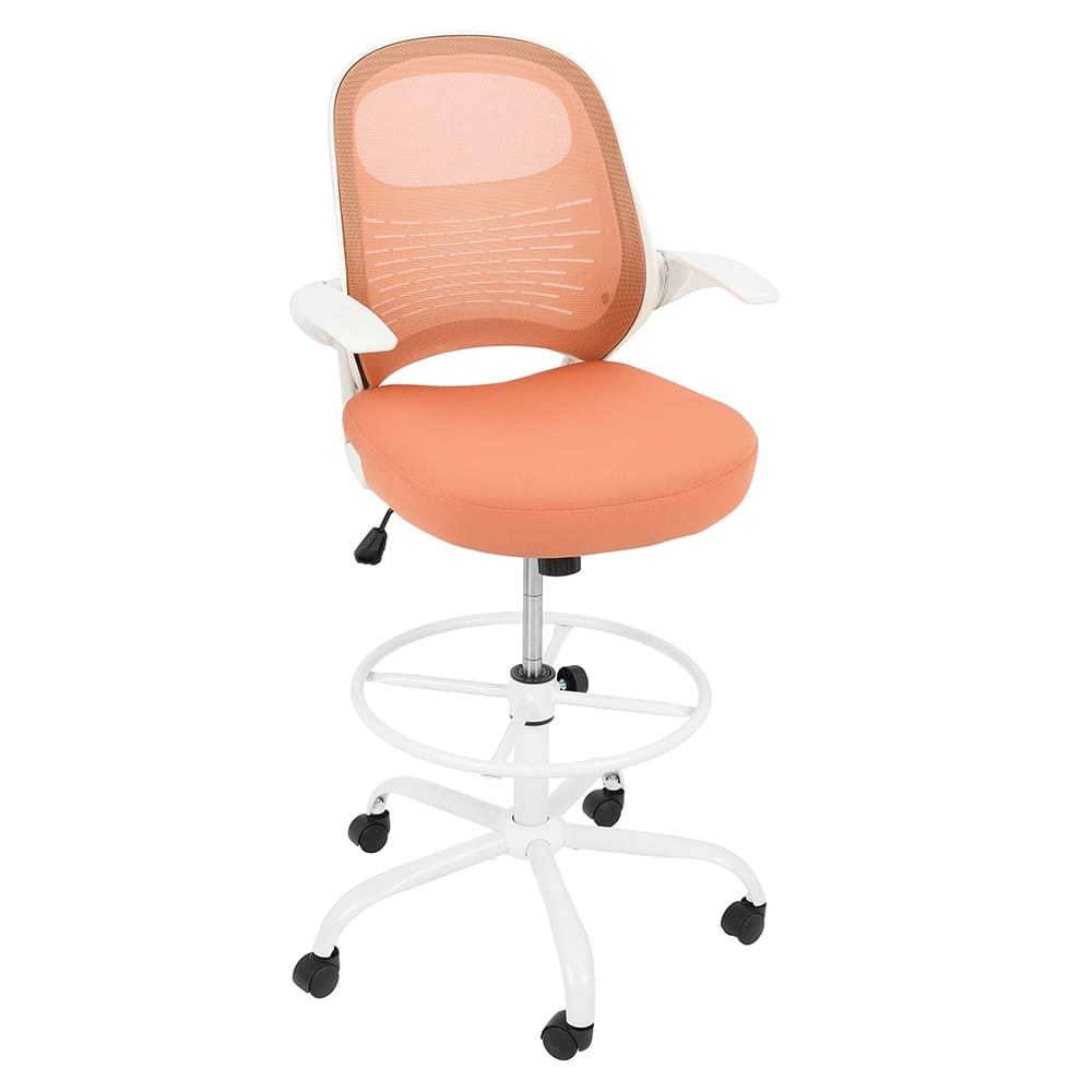 HYLONE Tall Drafting Chair, Orange