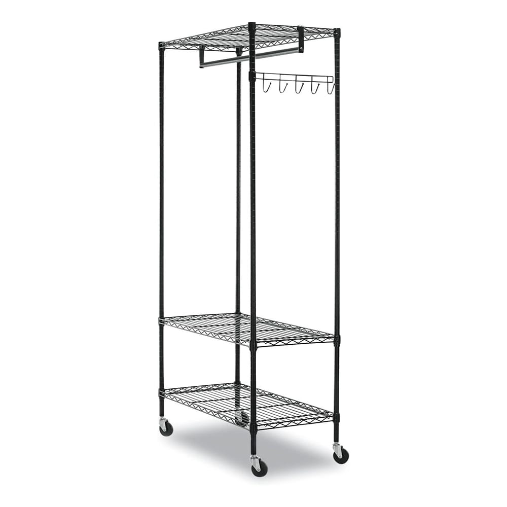 Alera Wire Shelving Garment Rack, Black