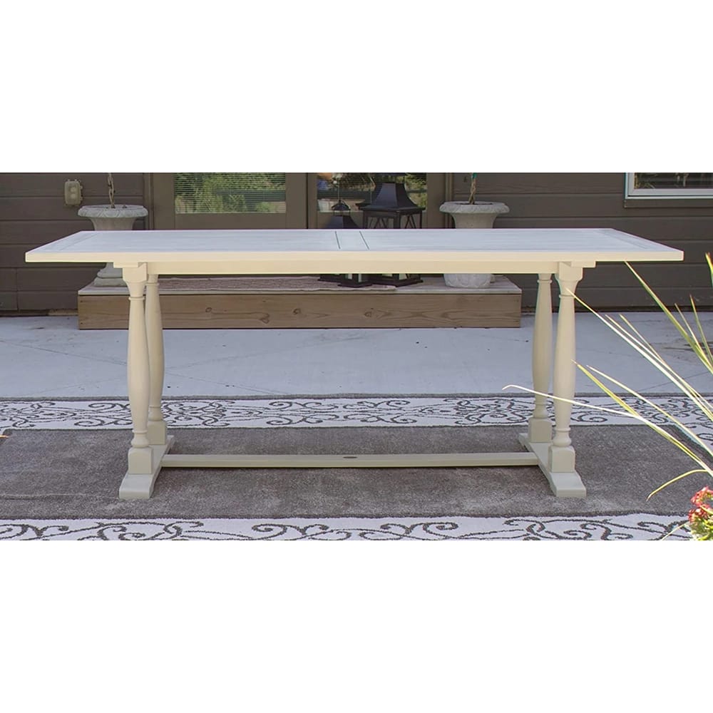 Acacia Rectangle Dining Table, Light Gray, 73" x 36" x 29"