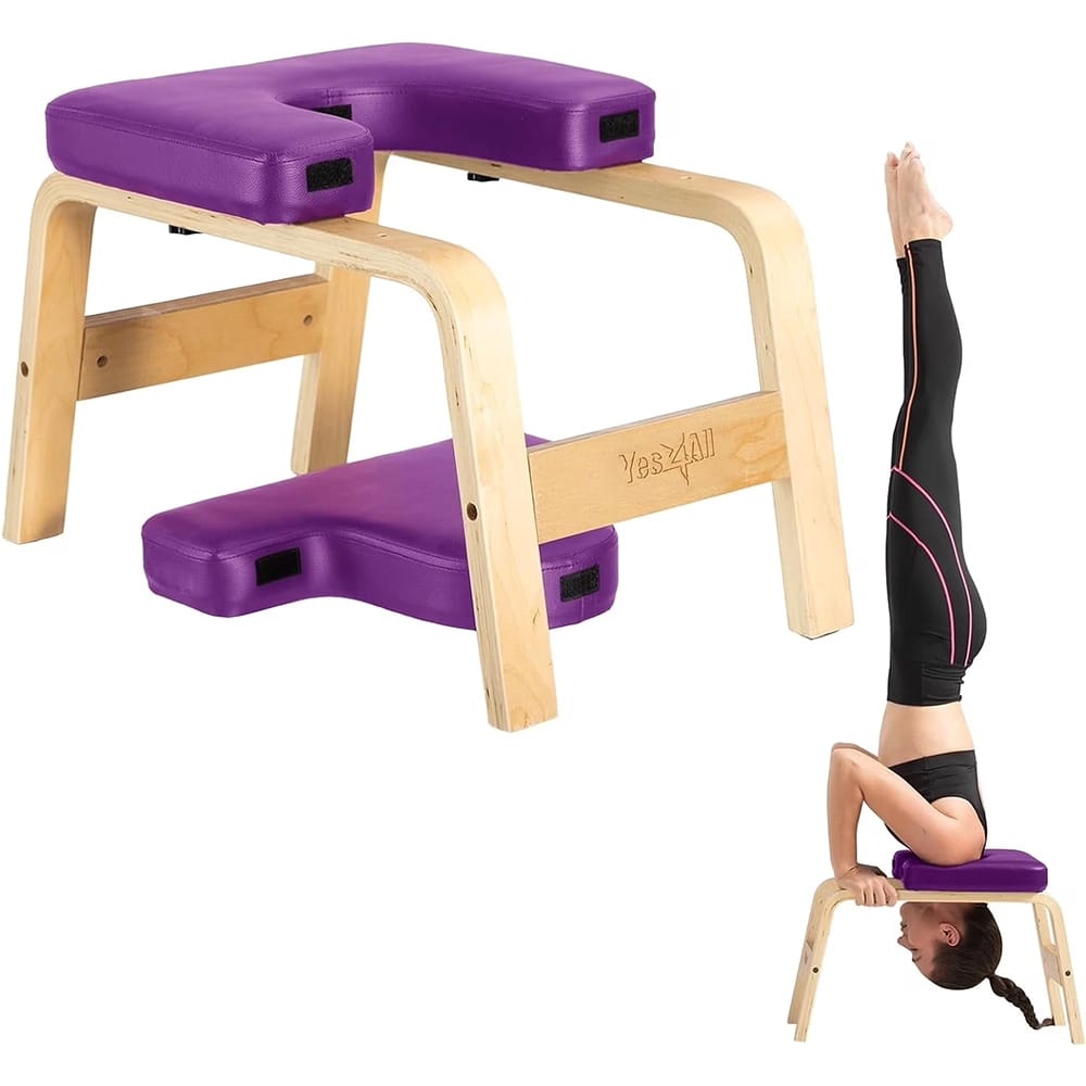 Yes4All Wooden Yoga Stool, Violet