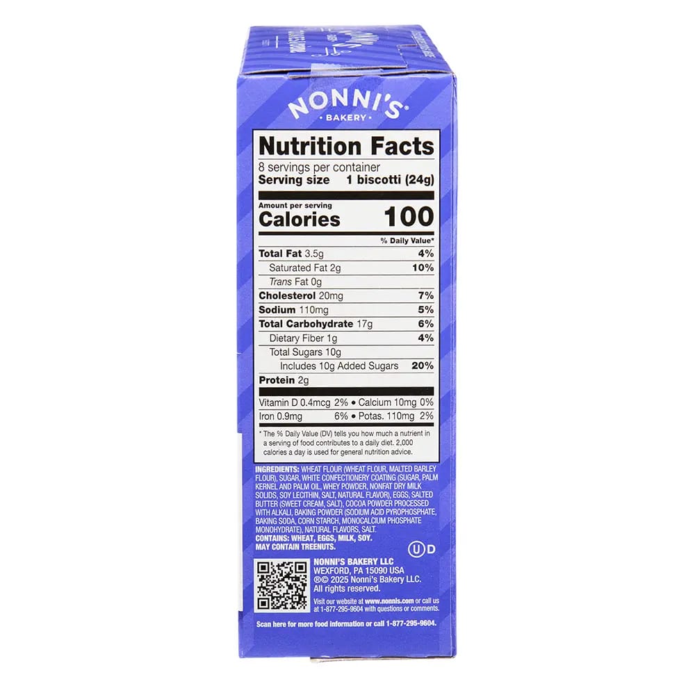 Nonni's Cookies & Creme Biscotti, 8 pk, 6.88 oz