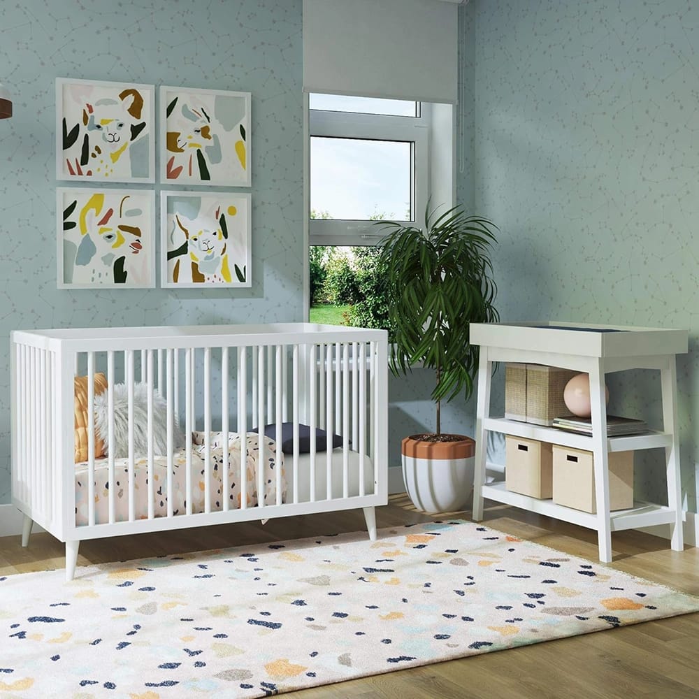 Novogratz 3-in-1 Convertible Crib, White