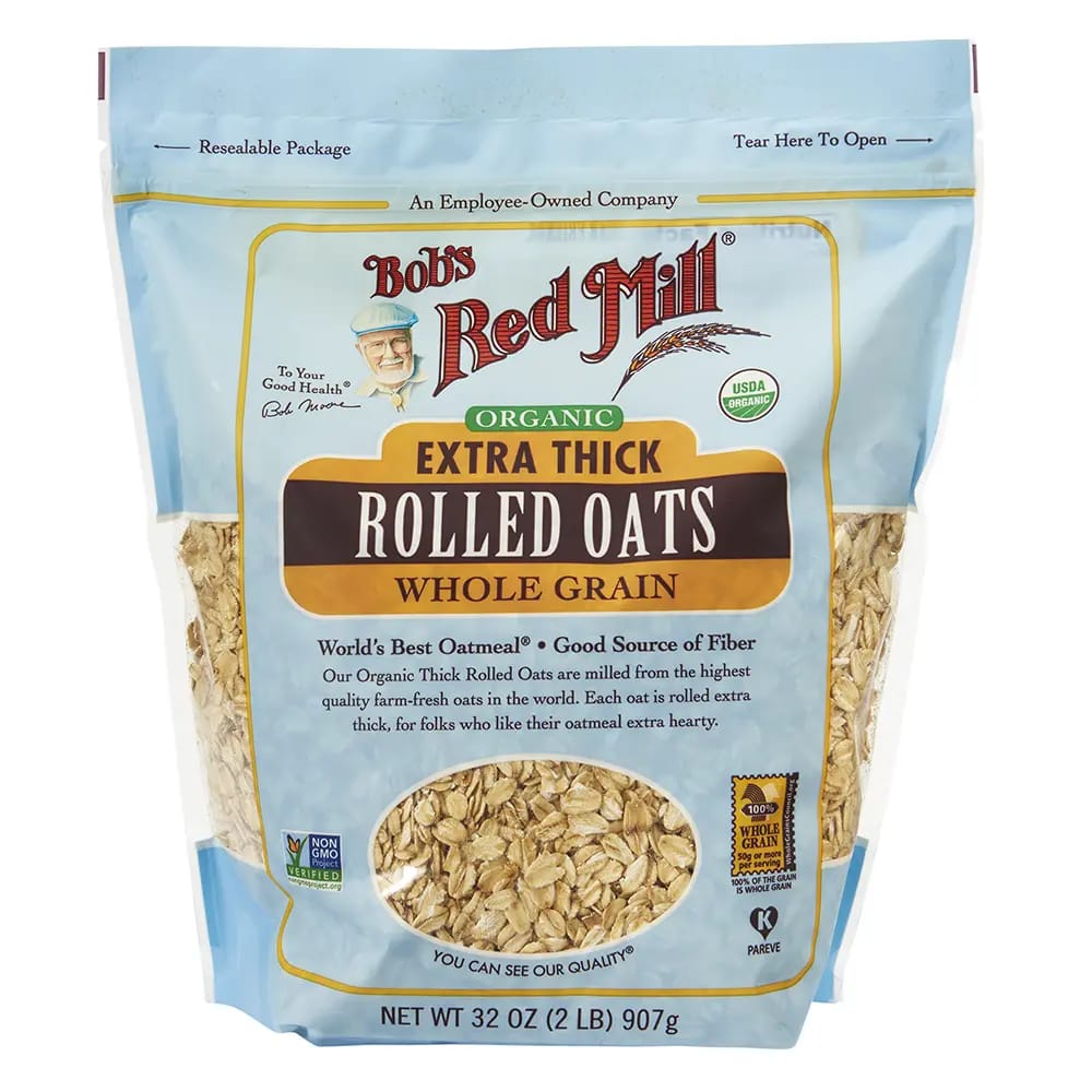 Bob's Red Mill Organic Whole Grain Extra Thick Rolled Oats, 32 oz