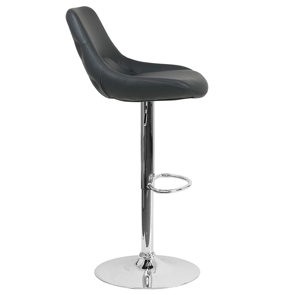 Flash Furniture Contemporary Adjustable Height Swivel Bar Stool, Gray