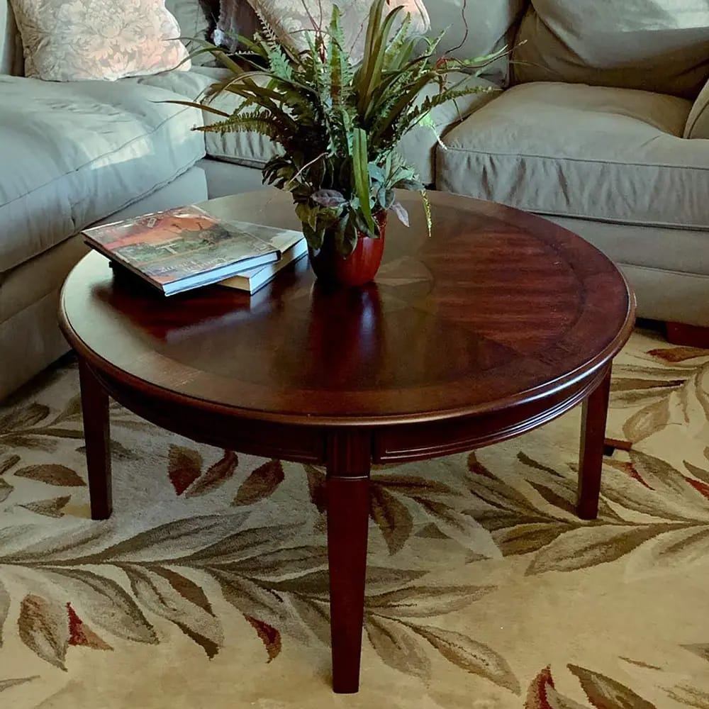 Fairview Game Rooms 40" Classic Round Coffee Table, Chestnut
