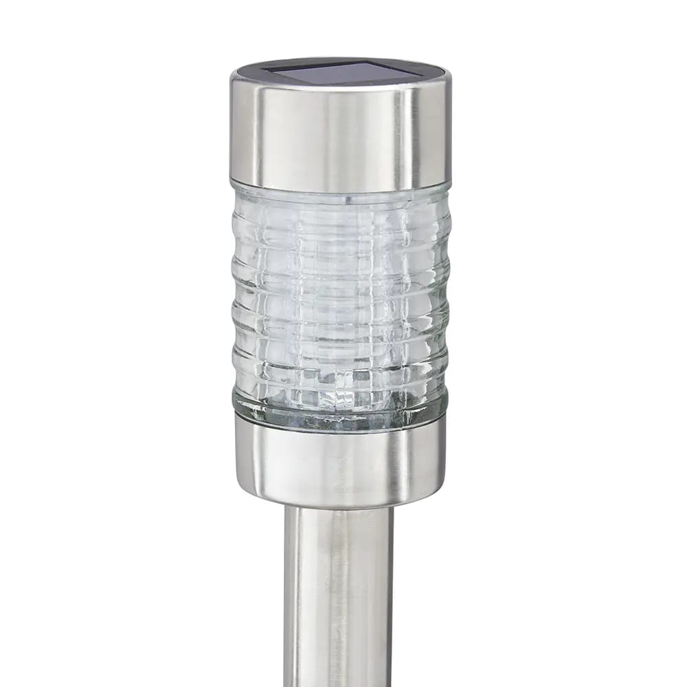 Solar Stake Light, Stainless Steel