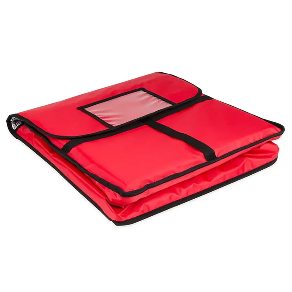 Insulated Pizza Delivery Bag, 18" x 18", Red