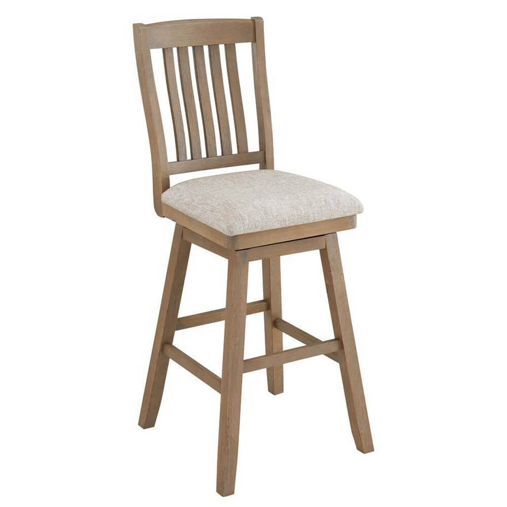 Home 2 Office 29" Madison Swivel Barstool, Washed Oak