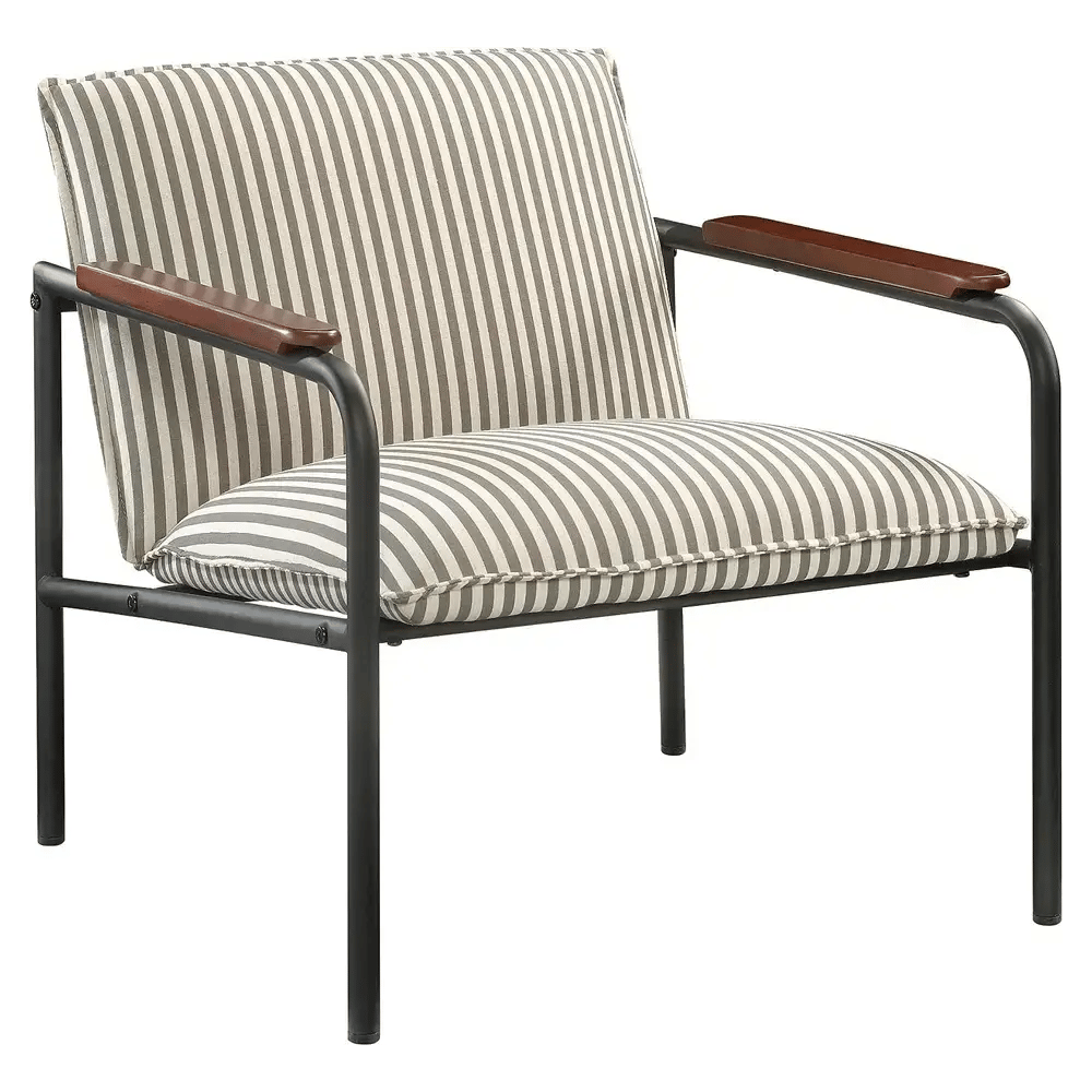 Sauder Vista Key Lounge Chair, Gray/White Stripe