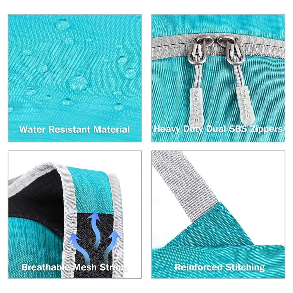 ZOMAKE Ultra Lightweight Packable Backpack, 18L, Aqua