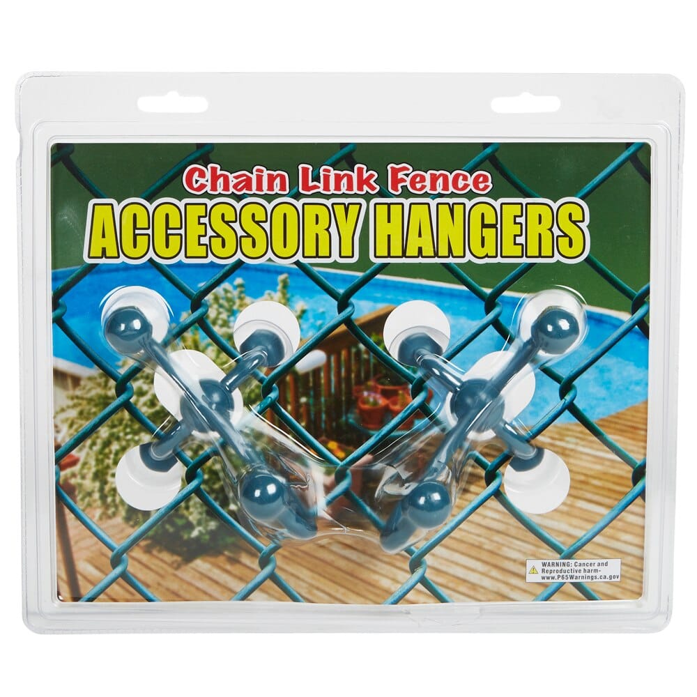 Chain Link Fence Accessory Hangers, 2-pack