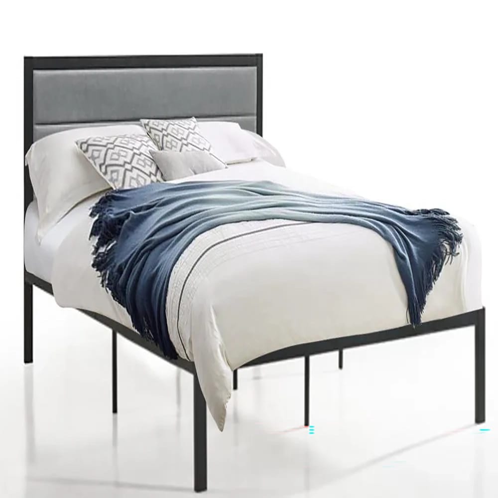 Belle Isle Furniture Highland Metal Platform Bed , Full, Gray/Black