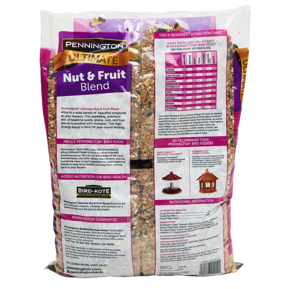 Pennington Ultimate Nut & Fruit Blend Wild Bird Seed, 7 lbs