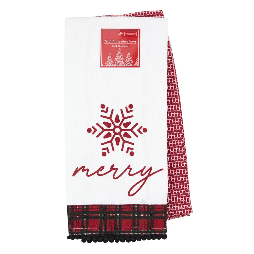 Christmas Cotton Kitchen Towels, Set of 2