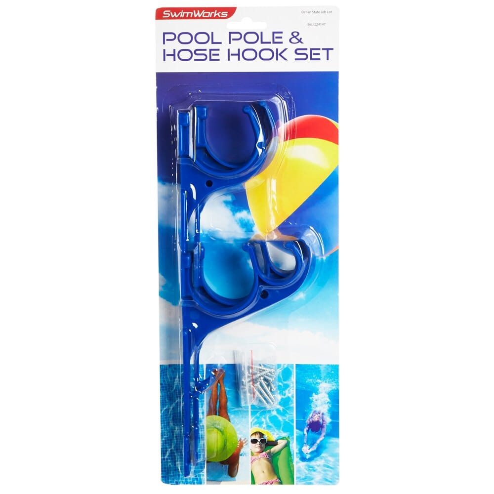 SwimWorks Pool Pole and Hose Hook Set, 2-pack